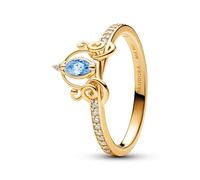 Pandora Damenring 163059C01 Disney Cinderellas Kutsche Goldfarben Größe 50/15.9