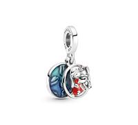 PANDORA Disney Lilo & Stitch Familie Charm-Anhänger aus Sterling Silber, 799383C01