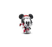 Pandora Charm Disney Micky Maus Weihnachten – Sterling Silber, rote Emaille