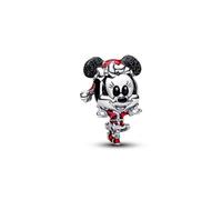 Pandora 794218C01 - Disney Minnie Maus Weihnachten Charm - Sterling Silber - Emaille Rot