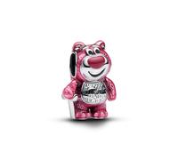 PANDORA Disney Pixar Villains Lotso Bär Duft-Charm aus Sterling-Silber mit pinkfarbener Emaille - 794740C01