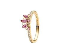 Pandora 163651C01-48 Disney Rapunzel Gelbgold verg. Tiara - Ring & Phlox - rosa Kristall & Zirkonia Gr. 48