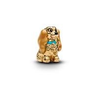 Pandora Charm Anhänger Disney Lady 764468C01 – 14 Karat Vergoldung, Emaille, bewegliche Ohren