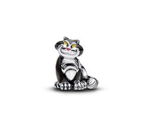 PANDORA Disney Villains Lucifer Charm aus Sterling-Silber mit schwarzer Emaille - 794741C01