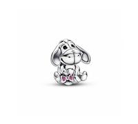 Pandora - Disney Winnie Puuh I-Ah Charm - 792209C01 - Sterling Silber + rosa + schwarze Emaille - Mehrfarbig