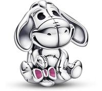 Pandora - Disney Winnie Puuh I-Ah Charm - 792209C01 - Sterling Silber + rosa + schwarze Emaille - Mehrfarbig