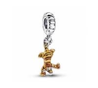 Pandora - Disney Winnie Puuh Tigger Charm-Anhänger - 792213C01 - Sterling Silber + transparentes orangefarbenes Emaille - Orange