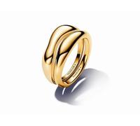Pandora ESSENCE 163264C00-54 organisch Geformte Stacking-Ringe - Gelbgold verg. - Gr. 54