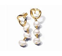 Pandora 263263C01 Damen-Ohrhänger Süßwasser-Zuchtperlen Goldfarben