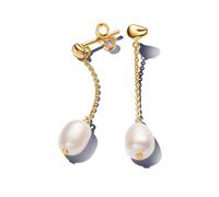 PANDORA 14k Gold-plated unique metal blend Mixed stone White 163146C01