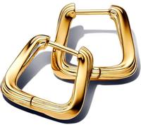 Pandora ESSENCE 263875C00 - kleine verdrehte eckige Creolen 1,5 cm - Gelbgold Vergoldung