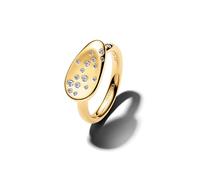 Pandora Ring Essence Kleiner ovaler Siegelring mit Zirkonia 14K vergoldet Größe 56