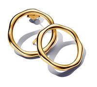 PANDORA Essence Kreis-Ohrstecker, 14 Karat vergoldet - 263265C00