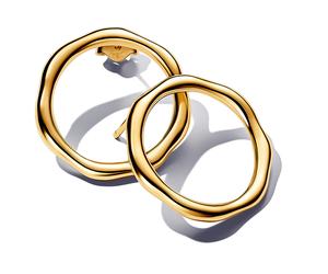 PANDORA Essence Kreis-Ohrstecker, 14 Karat vergoldet - 263265C00