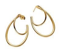 Pandora ESSENCE 263870C00 - organisch geformte Doppelring-Ohrringe - Gelbgold Vergoldung