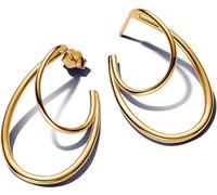 Pandora ESSENCE 263870C00 - organisch geformte Doppelring-Ohrringe - Gelbgold Vergoldung