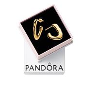 Pandora Ohrringe organisch geformt offene V-Form - Sterling Silber vergoldet - 263290C00
