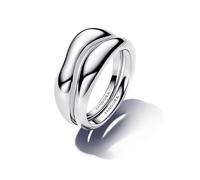 Pandora ESSENCE 193264C00-52 organisch Geformte Stacking-Ringe - Sterling Silber - Gr. 52