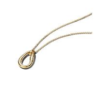 PANDORA Essence Organisch Geformte Steinbesetzte Anhänger-Halskette mit 14k vergoldeter Metalllegierung und Zirkonia, Größe 45cm, 364666C01-45