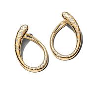 Pandora Essence Organisch Geformte Steinbesetzte Aufklappbare Creolen mit 14K vergoldeter Metalllegierung und Zirkonia, 264660C01