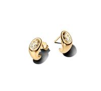 Pandora Ohrstecker Essence – Organisch geformt, steinbesetzt, 14K-vergoldet, Zirkonia – 264661C01