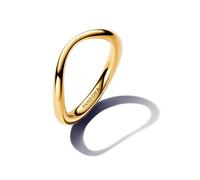 PANDORA Essence Organisch Geformter Bandring aus Sterling Silber mit vergoldeter Metalllegierung, Größe: 52, 163314C00-52