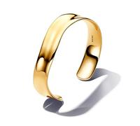 PANDORA Essence Organisch Geformter Breiter Offener Armreif aus Sterling Silber mit vergoldeter Metalllegierung, Größe: 19cm, 563302C00-3
