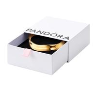 PANDORA Essence Organisch Geformter Breiter Offener Armreif aus Sterling Silber mit vergoldeter Metalllegierung, Größe: 19cm, 563302C00-3
