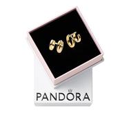 Pandora ESSENCE 263280C00 Doppelte Huggie-Kreolen-Ohrringe - Gelbgold verg.