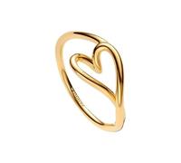 PANDORA Essence Organisch Geformtes Herz Kleiner Ring mit 14K vergoldeter Metalllegierung, Größe: 48, 164361C00-48