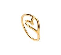 Pandora Ring Essence Organisch geformtes Herz 14K vergoldeter Metalllegierung Größe 50 164361C00