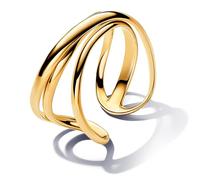 PANDORA Essence Ring, Dreifachring, offen, 14-karätig vergoldet, 48