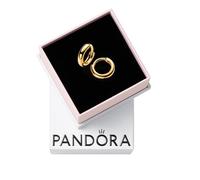 Pandora ESSENCE 263286C00 Runde Huggie-Kreolen-Ohrringe - Gelbgold verg.