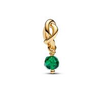 Pandora Faceted Green Eternity Circle Dangle Charme 763462C05 / Mai