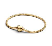 Pandora 564236C00-18 - Facettiertes Schlangen-Gliederarmband mit Herzverschluss - Gelbgold Vergoldung - 18 cm
