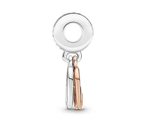Pandora 'Familie & Freunde' Damen Charm aus 925er Sterlingsilber - Silber/Rosé 781020C01 Einheitsgröße