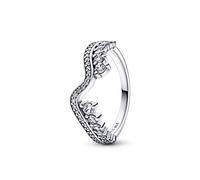 Pandora Schmuck 192543C01 Damen-Silberring Funkelnde Asymmetrische Welle 54/17.2