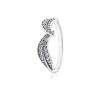 PANDORA Funkelnde Blätter Ring in Sterling Silber mit Zirkoniasteinen Moments Collection, Größe 58