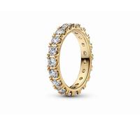 Pandora funkelnde Reihe Ewigkeits-Ring - 160050C01-58 - Gelbgold Verg. - Zirkonia - Klar - Gr. 58