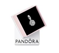 PANDORA Funkelnde Schneeflocke Doppelter Charm-Anhänger aus Sterling-Silber, Moments Collection, kompatibel Moments Armbändern, 792355C01