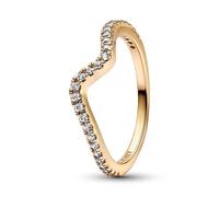 Pandora Ring 162539C01-50 - Funkelnder Wellenring - Gelbgold Vergoldung - Zirkonia - Gr. 50