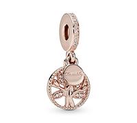 Pandora 792072EN40 - Mother & Daughter Hearts Charm-Anhänger - Sterling Silber - Zirkonia + Emaille Pink