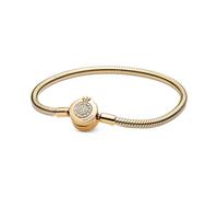 Pandora - Armband - Pavé Verschluß - Silber - Gelbgold - 569046C01-19 - 19 cm