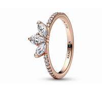 PANDORA Timeless Funkelndes Herbarium Cluster Ring aus rosévergoldeter Metalllegierung mit Cubic Zirkonia, Gr. 50, 182392C01-50