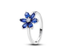 Pandora Ring 193000C01-58 – Funkelndes Herbarium Cluster, Sterling Silber, Steinmix Blau, Gr. 58