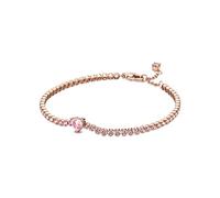 Pandora Armband 580041C01-16 - Glitzerndes Herz-Tennisarmband - Roségold Vergoldung - Kristall - Pink - 16 cm
