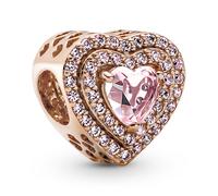 PANDORA Funkelndes mehrstufiges Herz PANDORA Charm 789218C01