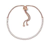 PANDORA Funkelndes Schiebe-Tennisarmband Roségold 23 cm