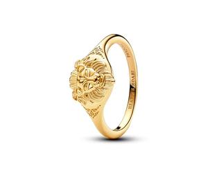 PANDORA Game of Thrones Lannister Löwe Ring aus Sterling Silber mit vergoldeter Metalllegierung, Größe: 52, 163139C00-52
