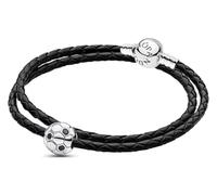 PANDORA Geschenkset Leder-Armband mit Charm Fußball 31024-41